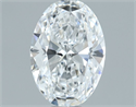Natural Diamond 0.54 Carats, Oval with  Cut, D Color, VVS2 Clarity and Certified by GIA