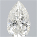 Natural Diamond 0.53 Carats, Pear with  Cut, G Color, IF Clarity and Certified by IGI