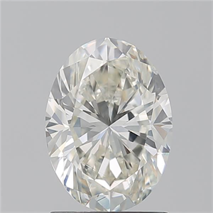 Picture of Natural Diamond 1.51 Carats, Oval with  Cut, J Color, SI1 Clarity and Certified by GIA