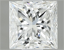 Diamante Natural 0.61 quilates, Princesa , Color F, claridad VS2 y certificado GIA