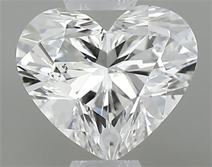 Picture of Natural Diamond 0.44 Carats, Heart with  Cut, E Color, SI1 Clarity and Certified by GIA