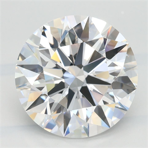 Picture of Lab Grown Diamond 3.19 Carats, Round with Ideal Cut, D Color, IF Clarity and Certified by IGI