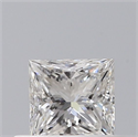 Natural Diamond 0.40 Carats, Princess with  Cut, F Color, VS2 Clarity and Certified by GIA