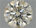 Natural Diamond 0.72 Carats, Round with Excellent Cut, K Color, I1 Clarity and Certified by IGI
