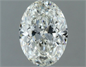 Natural Diamond 0.70 Carats, Oval with  Cut, H Color, VVS2 Clarity and Certified by IGI