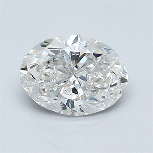 Foto Diamante Natural 1.01 quilates, Ovalado , Color F, claridad SI2 y certificado GIA de