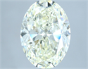 Natural Diamond 3.02 Carats, Oval with  Cut, K Color, SI2 Clarity and Certified by IGI