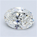 Natural Diamond 1.21 Carats, Oval with  Cut, G Color, VS2 Clarity and Certified by GIA