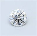 Diamante Natural 0.50 quilates, Redondo , Color D, claridad SI1 y certificado GIA