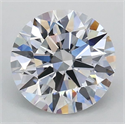 Lab Grown Diamond 1.09 Carats, Round with Ideal Cut, D Color, VVS2 Clarity and Certified by IGI