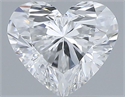 Natural Diamond 0.41 Carats, Heart with  Cut, E Color, VVS1 Clarity and Certified by GIA