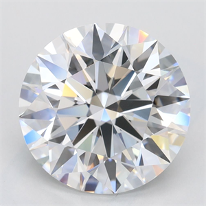 Picture of Lab Grown Diamond 3.61 Carats, Round with Excellent Cut, D Color, IF Clarity and Certified by GIA