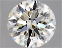 Natural Diamond 1.00 Carats, Round with Excellent Cut, K Color, VVS2 Clarity and Certified by GIA