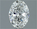 Natural Diamond 1.00 Carats, Oval with  Cut, G Color, SI2 Clarity and Certified by GIA