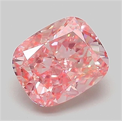 Picture of Lab Grown Diamond 1.33 Carats, CUSHION MODIFIED with  Cut, Fancy Vivid Pink Color, VS1 Clarity and Certified by IGI