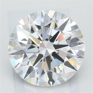 Picture of Lab Grown Diamond 2.65 Carats, Round with Ideal Cut, D Color, VVS1 Clarity and Certified by IGI