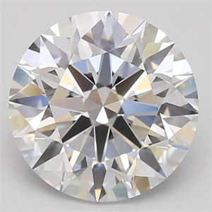 Picture of Lab Grown Diamond 3.63 Carats, Round with Excellent Cut, D Color, IF Clarity and Certified by GIA