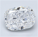 Natural Diamond 3.00 Carats, Cushion with  Cut, D Color, SI1 Clarity and Certified by GIA