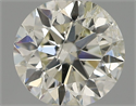 Natural Diamond 0.50 Carats, Round with Excellent Cut, J Color, I1 Clarity and Certified by IGI