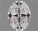 Natural Diamond 1.70 Carats, Oval with  Cut, D Color, SI2 Clarity and Certified by GIA