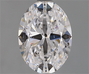 Picture of Natural Diamond 1.70 Carats, Oval with  Cut, D Color, SI2 Clarity and Certified by GIA