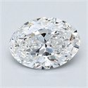 Natural Diamond 1.14 Carats, Oval with  Cut, E Color, SI1 Clarity and Certified by GIA