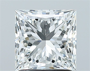 Picture of Natural Diamond 1.51 Carats, Princess with  Cut, G Color, VVS2 Clarity and Certified by GIA