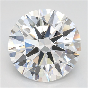 Picture of Lab Grown Diamond 2.90 Carats, Round with Ideal Cut, D Color, VVS1 Clarity and Certified by IGI