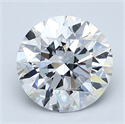 Natural Diamond 2.20 Carats, Round with Excellent Cut, D Color, SI1 Clarity and Certified by GIA