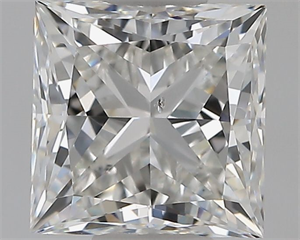 Picture of Natural Diamond 1.31 Carats, Princess with  Cut, F Color, SI2 Clarity and Certified by GIA