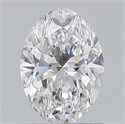 Natural Diamond 0.72 Carats, Oval with  Cut, D Color, VS1 Clarity and Certified by GIA