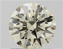 Natural Diamond 0.90 Carats, Round with Excellent Cut, L Color, VS2 Clarity and Certified by IGI