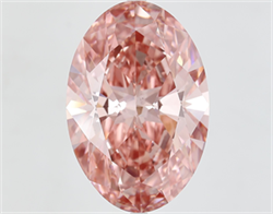 Picture of Lab Grown Diamond 18.28 Carats, Oval with  Cut, Fancy Vivid Pink Color, VS1 Clarity and Certified by IGI