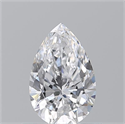 Diamante Natural 0.70 quilates, De pera , Color D, claridad SI1 y certificado GIA