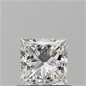 Diamante Natural 0.83 quilates, Princesa , Color H, claridad IF y certificado GIA