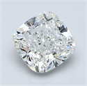 Natural Diamond 1.71 Carats, Cushion with  Cut, H Color, SI1 Clarity and Certified by GIA