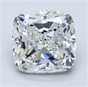 Natural Diamond 3.71 Carats, Cushion with  Cut, D Color, VVS1 Clarity and Certified by GIA