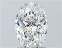 Natural Diamond 1.56 Carats, Oval with  Cut, F Color, SI1 Clarity and Certified by GIA