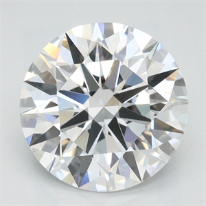 Picture of Lab Grown Diamond 2.56 Carats, Round with Ideal Cut, D Color, IF Clarity and Certified by IGI