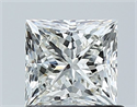 Natural Diamond 1.00 Carats, Princess with  Cut, I Color, VS2 Clarity and Certified by GIA