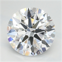 Lab Grown Diamond 2.76 Carats, Round with Ideal Cut, D Color, VVS1 Clarity and Certified by IGI
