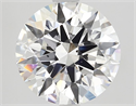 Natural Diamond 2.07 Carats, Round with Excellent Cut, D Color, VS2 Clarity and Certified by GIA