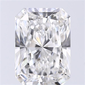 Picture of Natural Diamond 2.50 Carats, Radiant with  Cut, F Color, SI1 Clarity and Certified by GIA