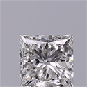 Natural Diamond 0.40 Carats, Princess with  Cut, H Color, VVS2 Clarity and Certified by GIA