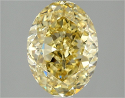 Picture of Lab Grown Diamond 3.08 Carats, Oval with  Cut, Fancy Intense Yellow Color, VS2 Clarity and Certified by IGI