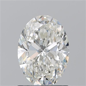 Picture of Natural Diamond 1.30 Carats, Oval with  Cut, H Color, SI1 Clarity and Certified by GIA