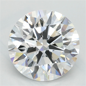 Picture of Lab Grown Diamond 2.57 Carats, Round with Excellent Cut, D Color, FL Clarity and Certified by GIA