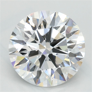 Picture of Lab Grown Diamond 2.57 Carats, Round with Excellent Cut, D Color, FL Clarity and Certified by GIA