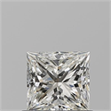 Natural Diamond 0.70 Carats, Princess with  Cut, I Color, SI1 Clarity and Certified by GIA