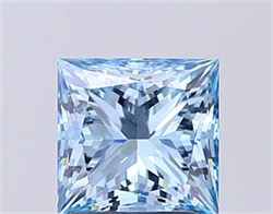 Picture of Lab Grown Diamond 2.01 Carats, Princess with  Cut, Fancy Intense Blue Color, VS1 Clarity and Certified by IGI